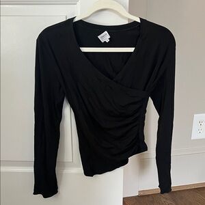 Armani Collezioni Black V-Neck Blouse